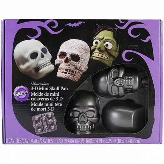 WILTON CAKE PAN Smiling Skull Skeleton Head Halloween 2105-2057 | eBay